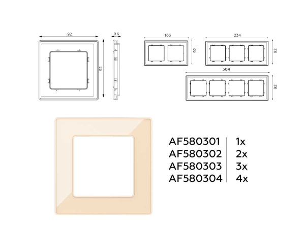 Рамка AMBRELLA VOLT AF580302