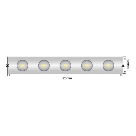 Светодиодная влагозащищенная лента SWG 18W/m 48LED/m 2835SMD дневной белый 5M SWG-248-24-NW20/45-67 008218