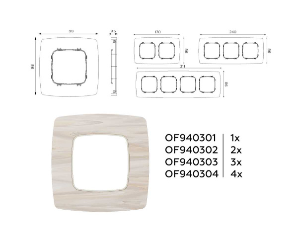 Рамка AMBRELLA VOLT OF940304