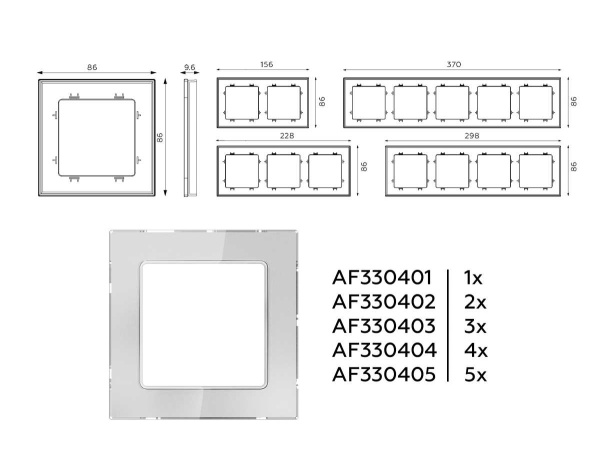 Рамка AMBRELLA VOLT AF330401