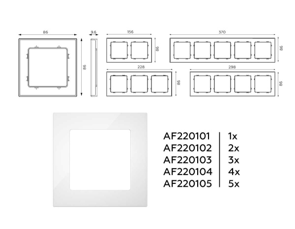Рамка AMBRELLA VOLT AF220102