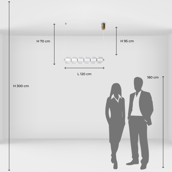 Подвесной светодиодный светильник De City Мадлен 424018501