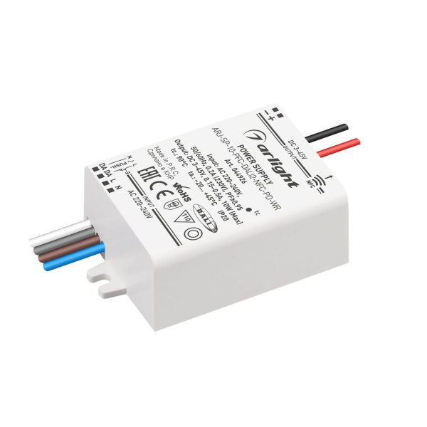 Блок питания Arlight ARJ-SP-10-PFC-DALI2-NFC-PD-WR (10W, 3-45V, 0.15-0.5A) 044926