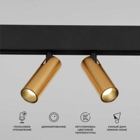 Трековый светодиодный светильник Elektrostandard Slim Magnetic Dim Dual 85056/01 латунь a063527