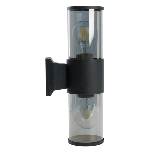 Светильник садово-парковый Feron DH1302, на стену вверх/вниз,  E27 230V, черный 51331