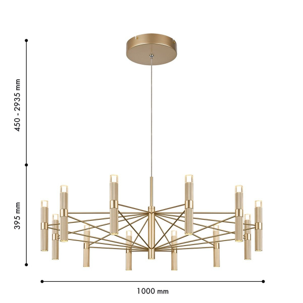 Подвесная светодиодная люстра Favourite Blick 4759-12P