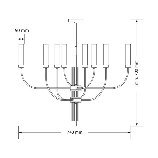 Подвесной светильник KUTEK MOOD MUS-ZW-8(N)