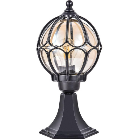 6341 PL3704 60W 230V E27 180*180*380мм  черный, на постамент Светильник