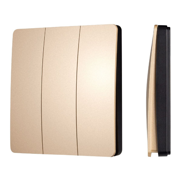 Кнопочная панель Arlight KINETIC-801-22-3G-WP-SUF Gold (No battery, IP67, 433Mhz) 051677