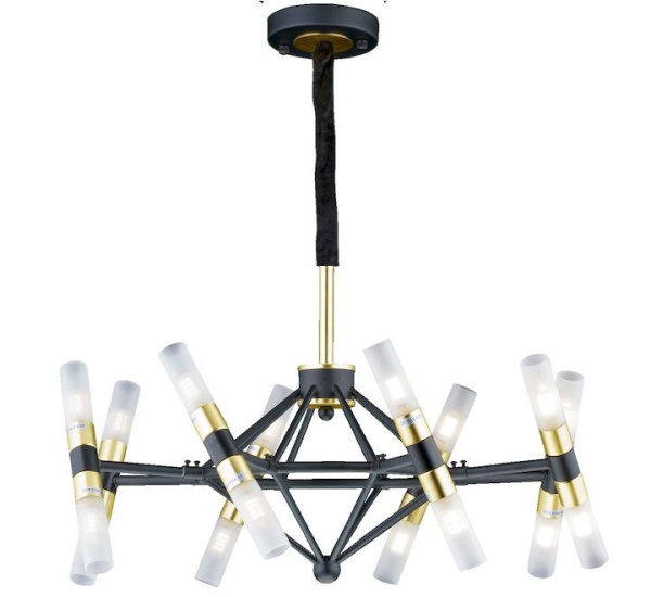 Люстра Veneto Luce 81918/16 BLACK+IMITATED GOLD (1)