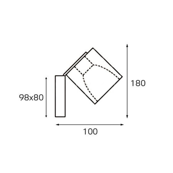 Настенный светильник Italline MRC0821W-1 black