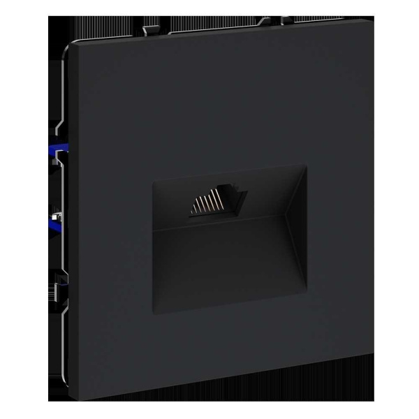 Розетка компьютерная встраиваемая Voltum S70 RJ45 кат.6, (графит) VLS060107