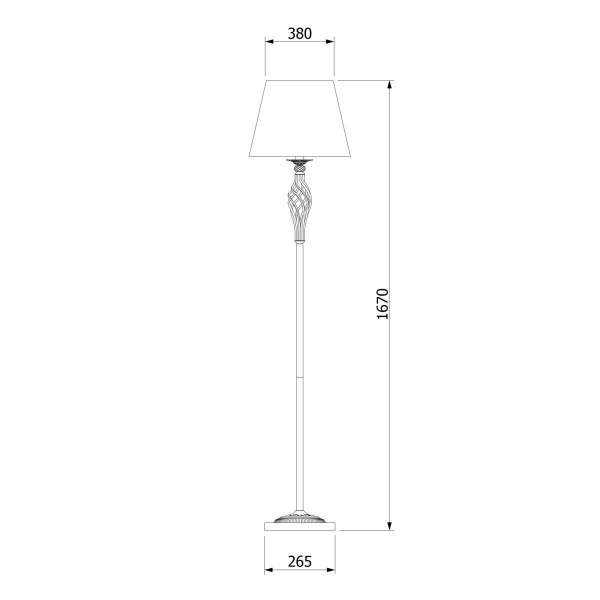 Торшер Eurosvet 01003/1 античная бронза