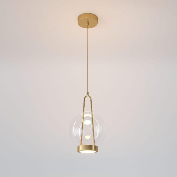 Подвесной светодиодный светильник Eurosvet Frasco 50267/1 LED латунь