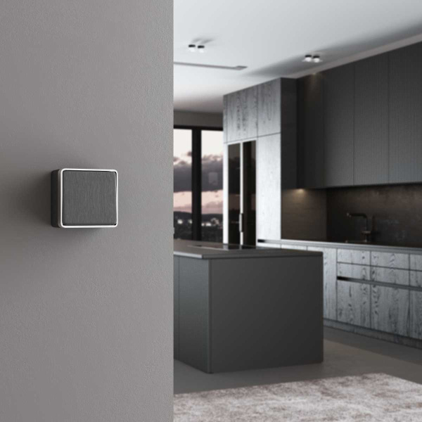 Выключатель одноклавишный Werkel Gallant графит рифленый W5010004 4690389163739