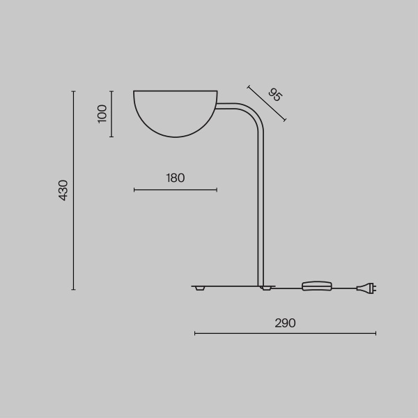 Настольная лампа Maytoni Technical Mollis MOD126TL-01B