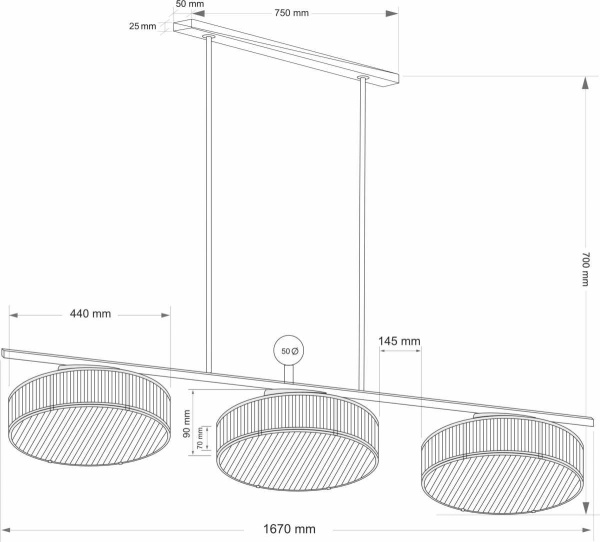 Подвесной светильник KUTEK LAVONE LAV-ZWL-18(ZM)440