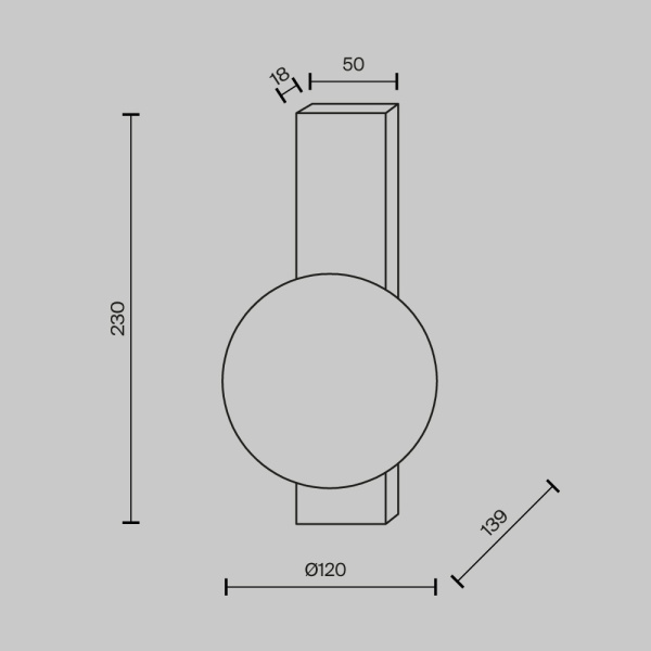 Бра Maytoni MOD470WL-01BS