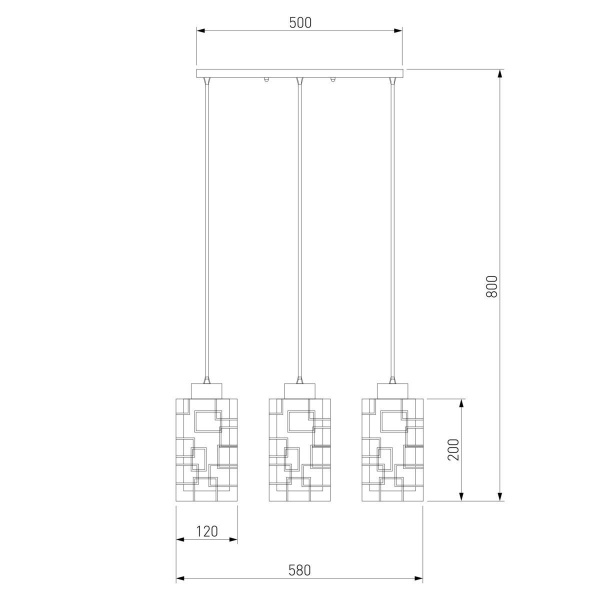 Подвесной светильник Eurosvet 50002/3 хром
