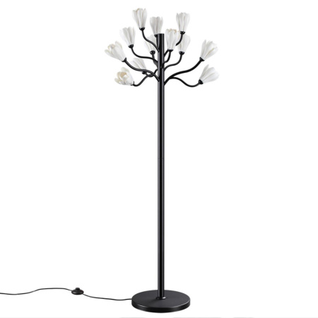 5090/12F MODERN ODL25 561 черный матовый/белый/фарфор Торшер G4 LED 12*5W GARDI