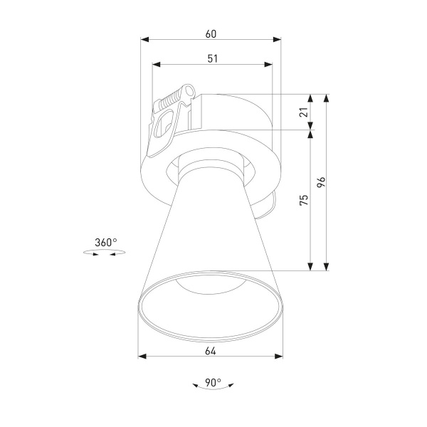 Встраиваемый светодиодный спот Elektrostandard Bell 25097/LED a068060
