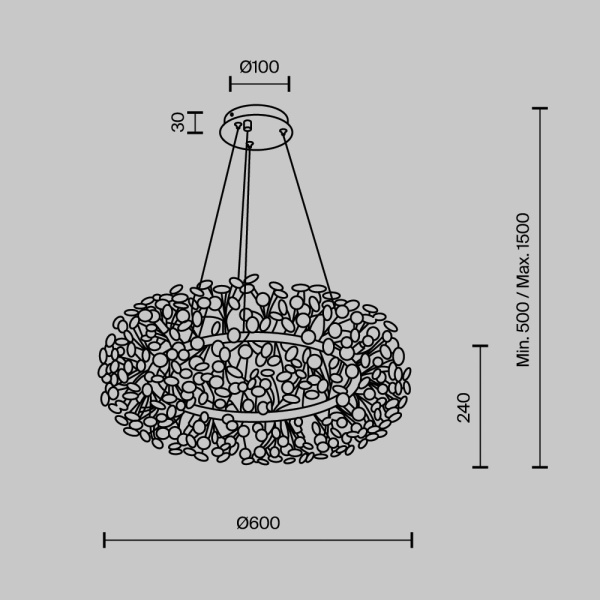 Подвесная люстра Modelux Modestyle MS.9029.12 CR