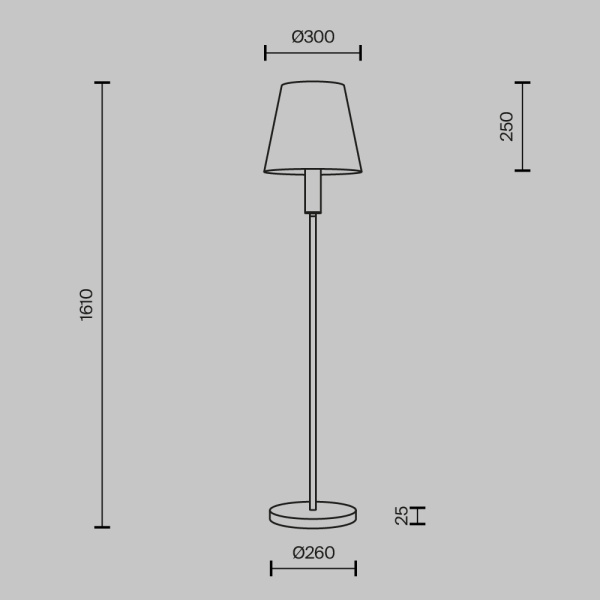 Торшер Maytoni MOD483FL-01BS