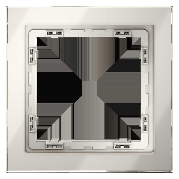 Рамка стеклянная Voltum S70 на 1 пост, (кашемир, стекло) VLS110103