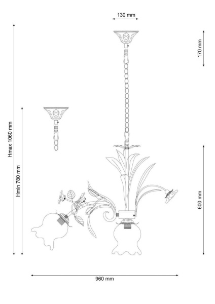 Подвесная люстра Lucia Tucci Fiori Di Rose 184.8.1