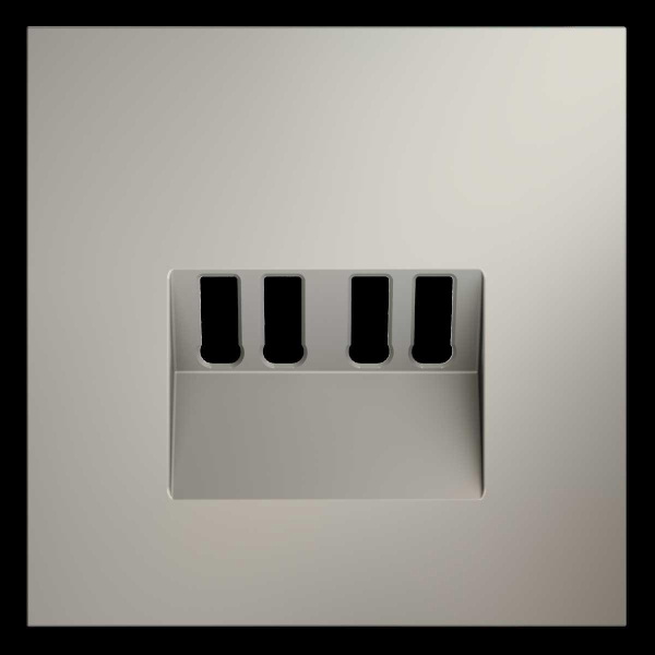 Накладка для розетки акустической 4-местной , S70 (кашемир) Voltum VLS001503