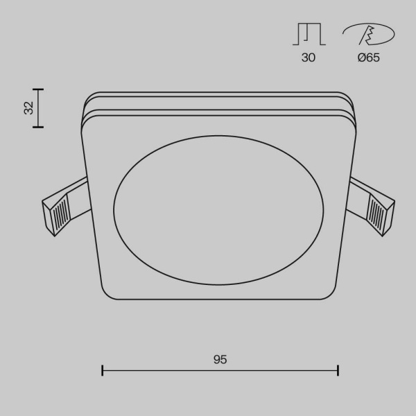 Встраиваемый светодиодный светильник Maytoni Technical Phanton DL2001-L7B
