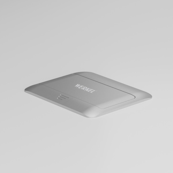 Выдвижной розеточный блок на 4 модуля Werkel серебряный W8074065 4690389211720