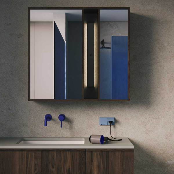 Накладка для розетки с заземлением, защитными шторками и крышкой, S70 (деним) Voltum VLS000815