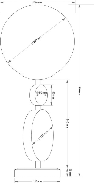 Настольный светильник KUTEK DIMARO DIM-LG-1(BN)