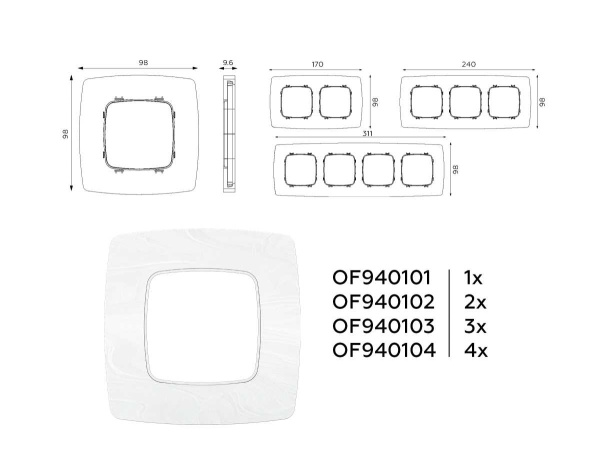 Рамка AMBRELLA VOLT OF940104