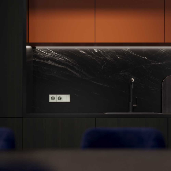 Клавиши для выключателя/переключателя двухклавишного, S70 Metal (никель) Voltum VLSM000311