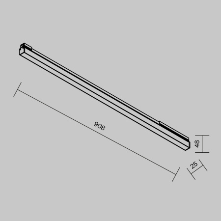 Уличный трековый светильник Maytoni Outdoor O-TR02-1-S-24WB4K