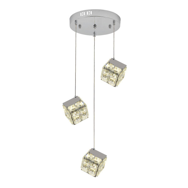 Подвесная светодиодная люстра Indigo Radioso 12048/3P Chrome V000136L