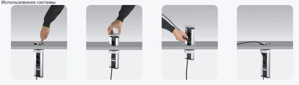 Блок розеточный настольный 3 поста Ecoplast LUK 70303