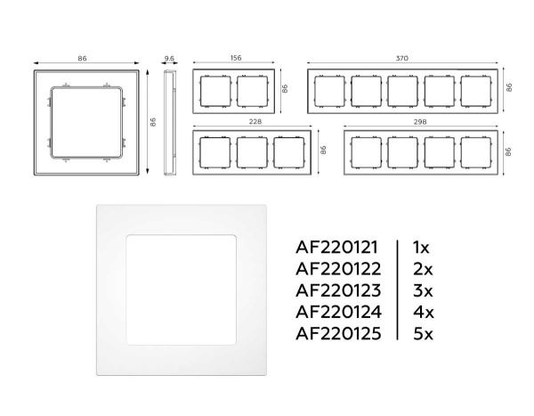 Рамка AMBRELLA VOLT AF220121