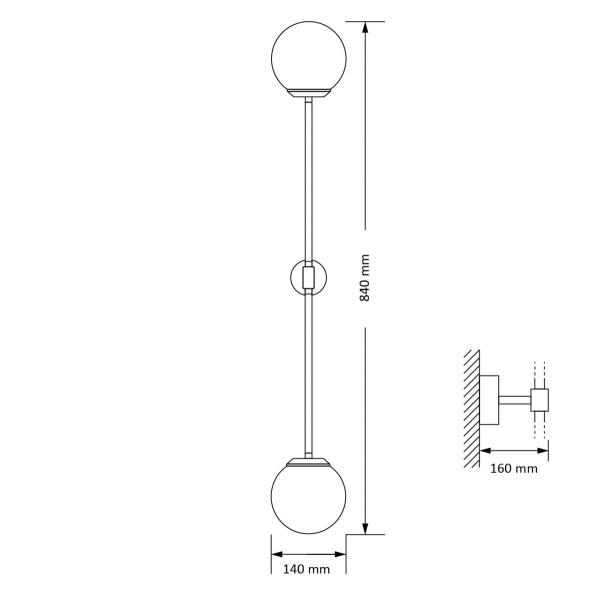Настенный светильник KUTEK MOOD Ultimo ULT-K-2(Z)