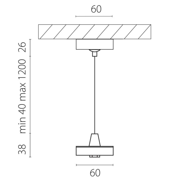 Подвес с верхней светящейся частью к 21443x-214440/21448x/21449x LED 5W 395Lm 3000K Lightstar 590056-4000