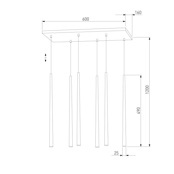 Подвесная люстра TK Lighting 6428 Piano White