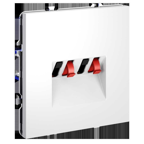 Розетка акустическая встраиваемая Voltum S70 4-местная, (белый матовый) VLS060302