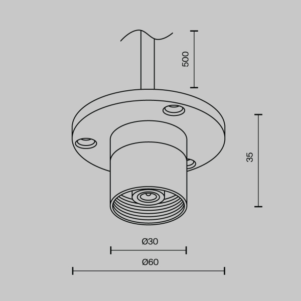 Аксессуар Maytoni Technical CA023BI-P-B
