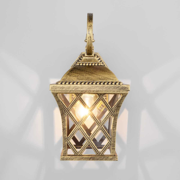 Уличный настенный светильник Elektrostandard Cassiopeya D черное золото a025295