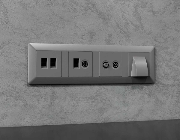 Лицевая панель AMBRELLA VOLT ALFA AP5133