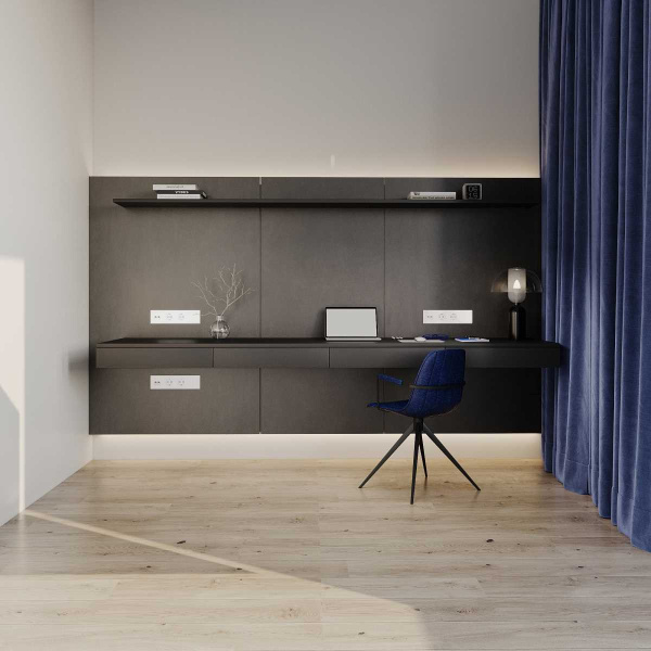 Рамка пластиковая Voltum S70 на 4 поста, (белый глянцевый) VLS100401