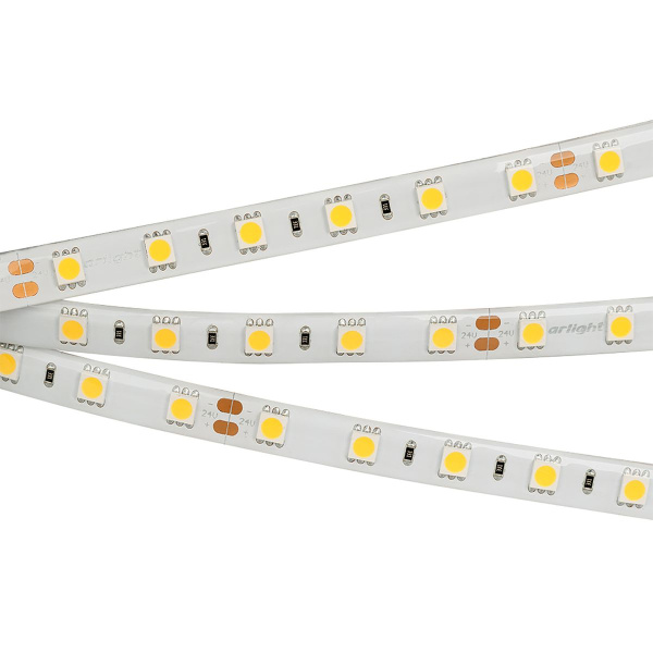 Светодиодная влагозащищенная лента Arlight 14W/m 60Led/m 5060SMD теплый белый 5M RTW-SE-B60-10mm 24V Warm3000 015279(3)