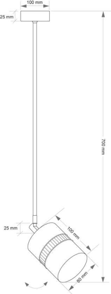 Подвесной светильник  KUTEK VESTO VES-ZW-1(ZM)P